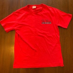 Ole Miss Rebels ladies small red tshirt NWOT
